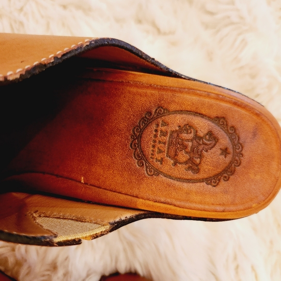 Ariat Wedge Platform Slip In Leather Sandals Size 9B - Picture 8 of 11